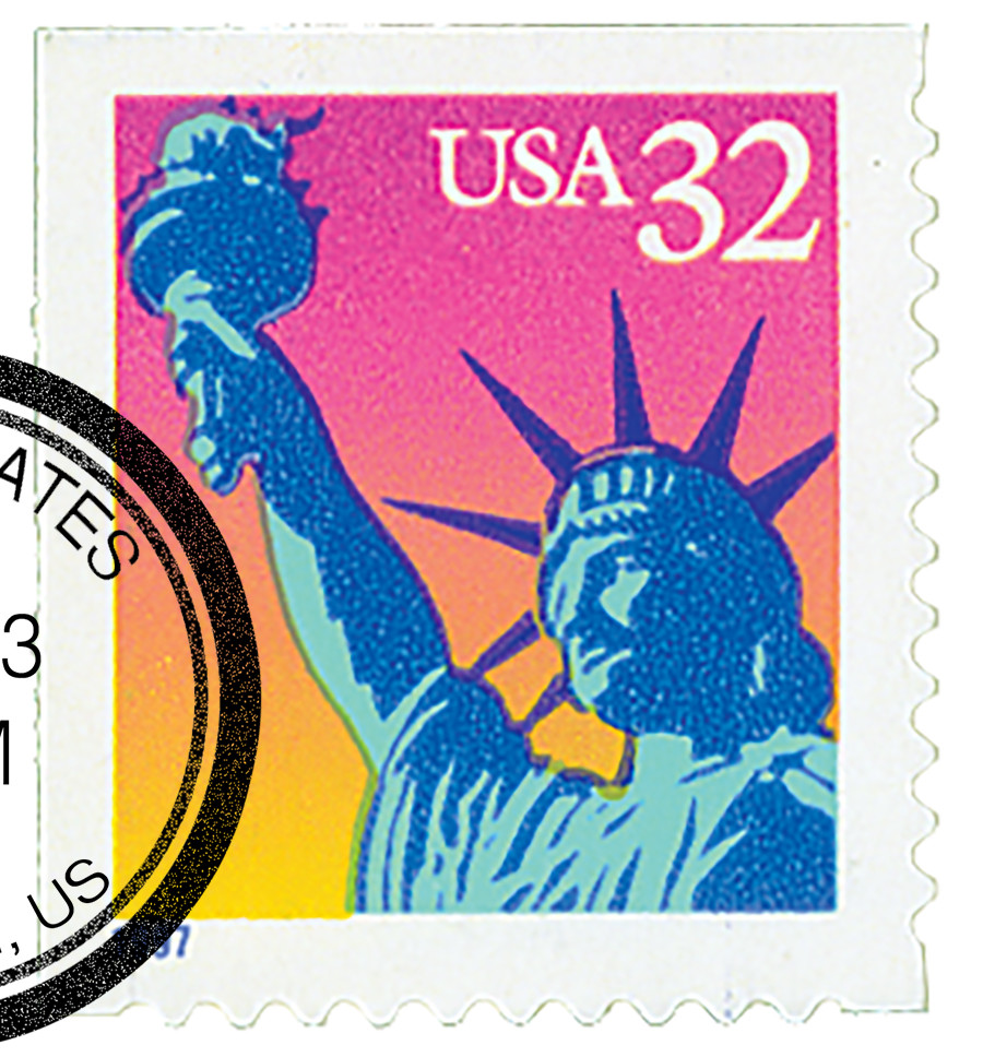 3122E - 1997 32c Statue of Liberty, Booklet Single - Mystic Stamp