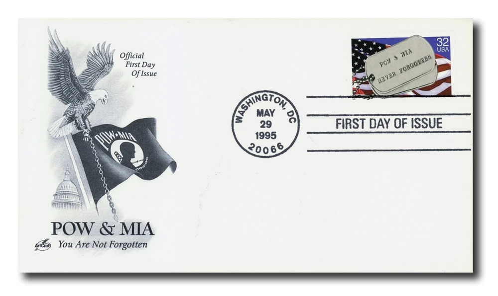 2966 - 1995 32c POW & MIA, Never Forgotten - Mystic Stamp Company