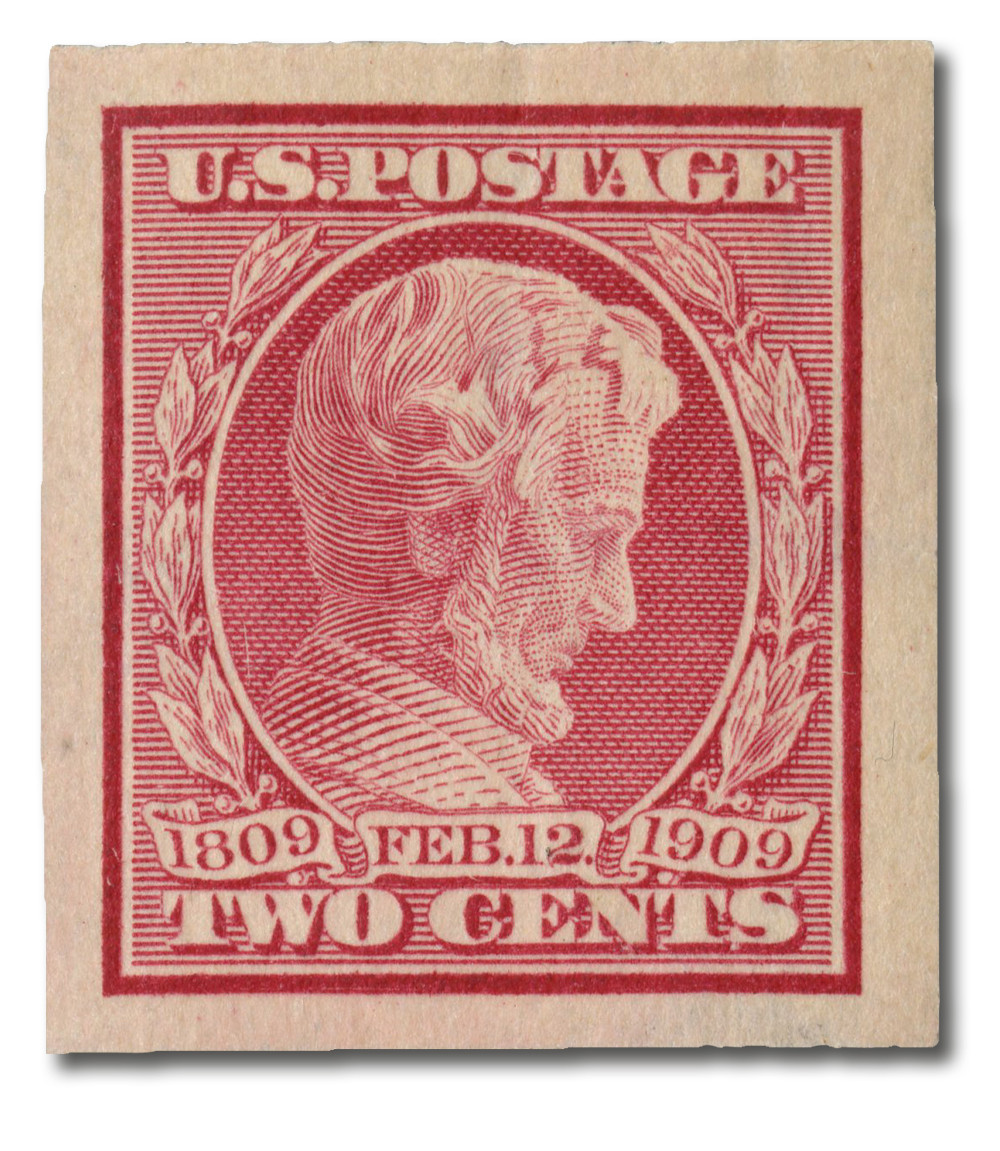 コレクション Limited rare stamps 15 stamps 368 - 1909 2c Abraham Lincoln, Carmine, Imperf. - Mystic Stamp Company
