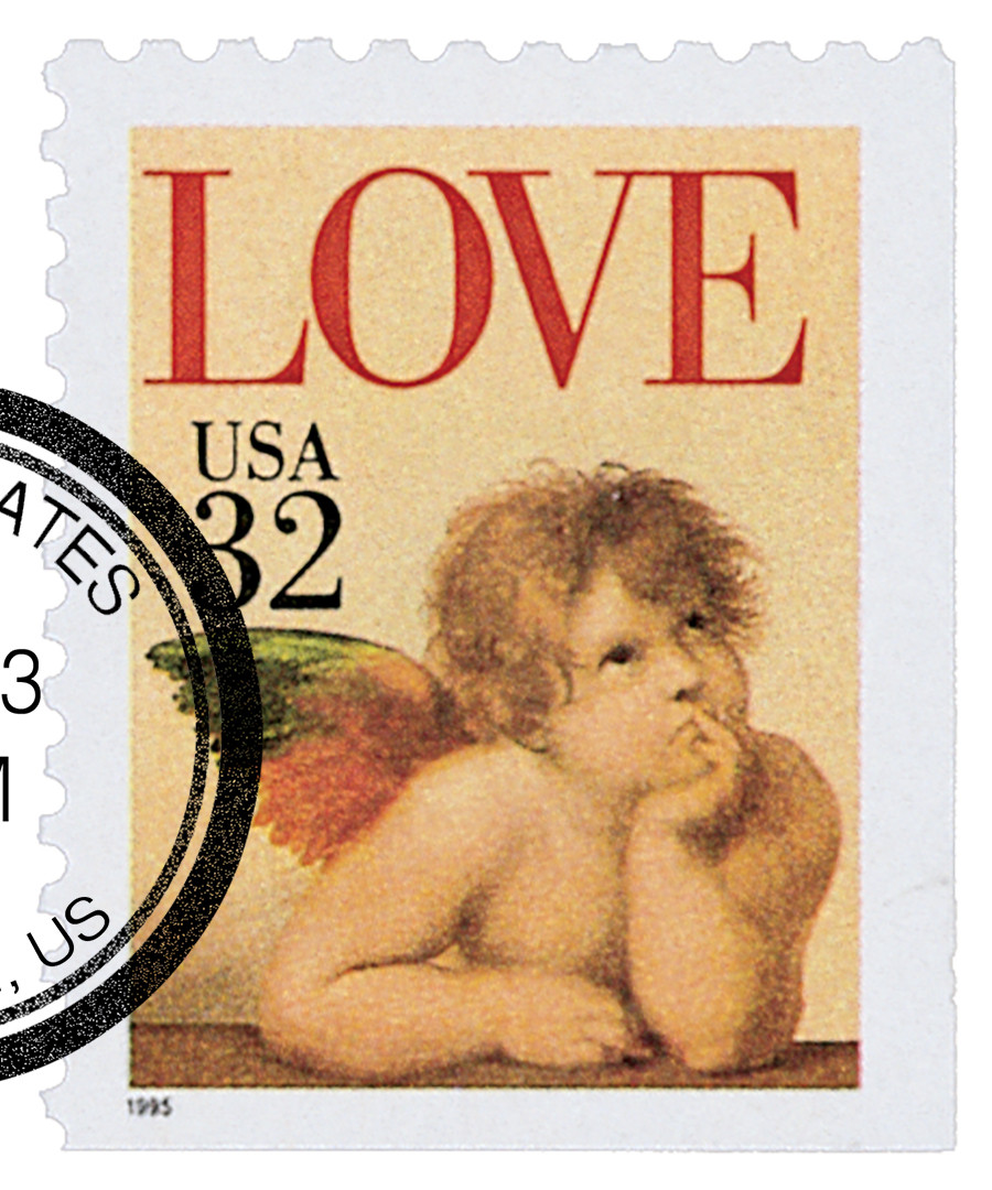 2959 - 1995 32c Love Series: Cherub, booklet single - Mystic Stamp