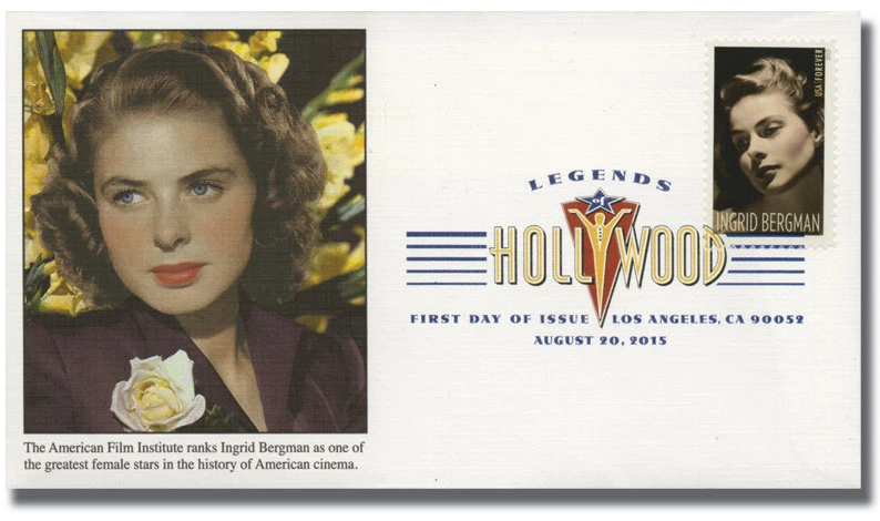 Sheet Of 20 Ingrid Bergman Forever Stamps - USPS 2015 Release, Sweden Joint Issue | For Wedding Invitations, Cards