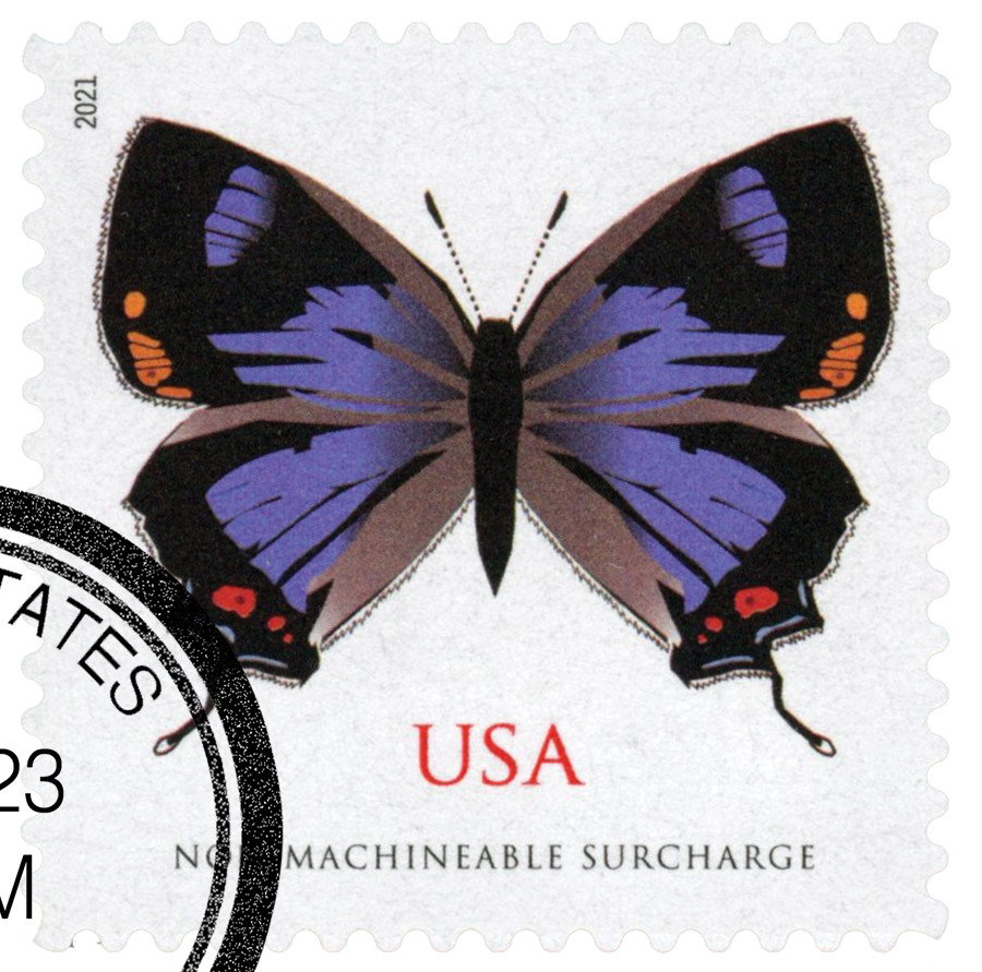 5568 - 2021 75c Colorado Hairstreak - Mystic Stamp Company