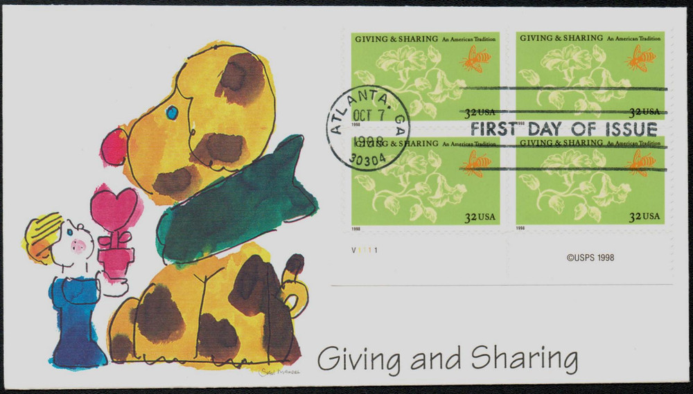 323623 -- Fleetwood First Day Cover (Plate Block) -- First Day Cover