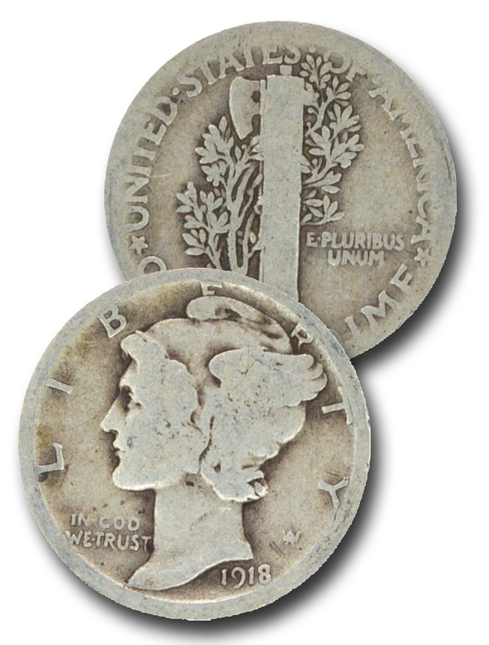 CD-918 - 1918 Mercury Dime - Mystic Stamp Company