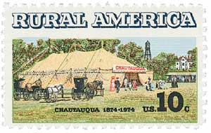 1505 - 1974 10c Rural America: Chautauqua Tent - Mystic Stamp Company