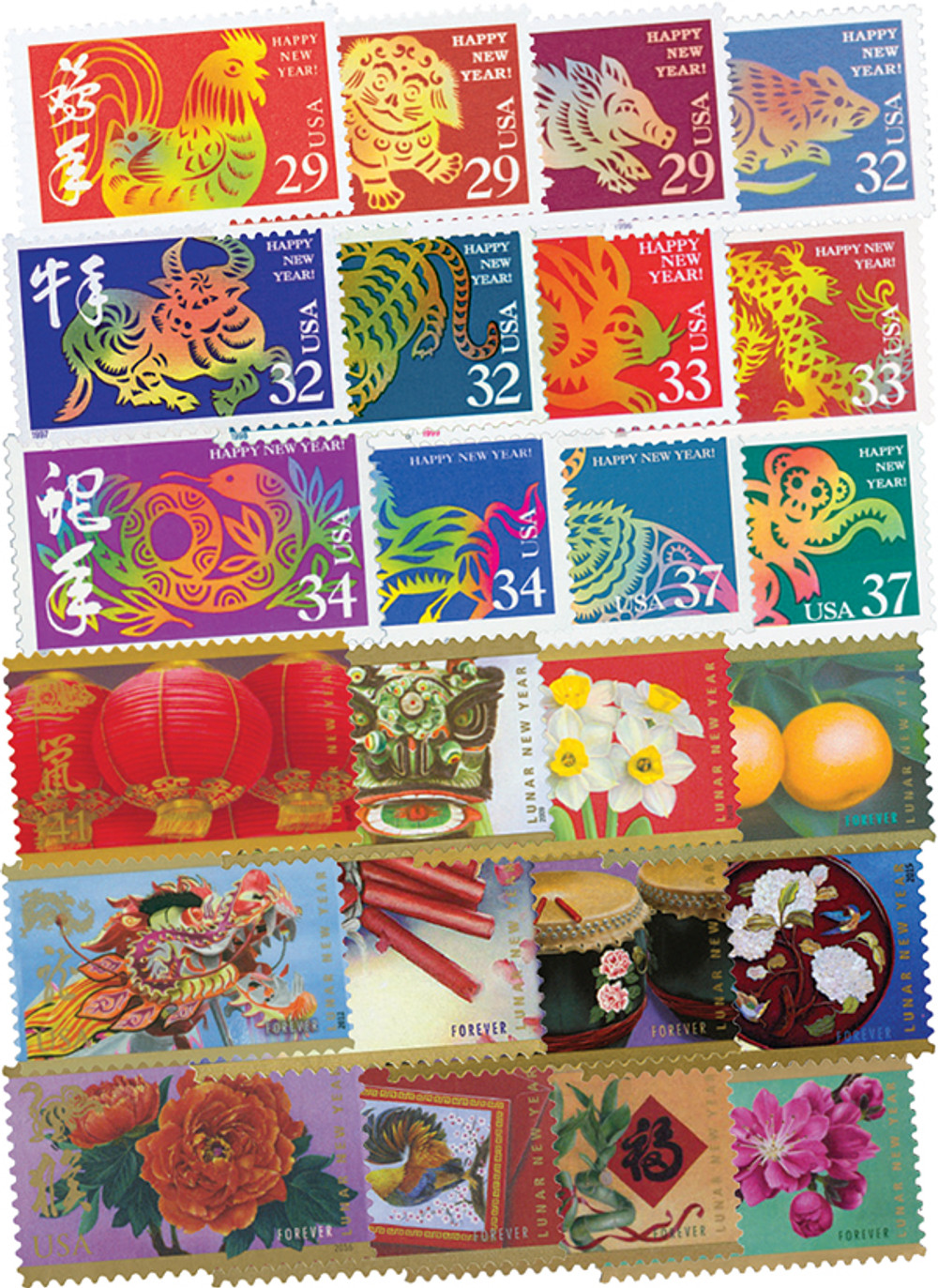 2720/5340 - Complete Sets - 1992-2006 and 2008-19 Lunar New