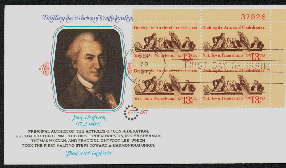 1726 - 1977 13c Articles of Confederation - Mystic Stamp Company