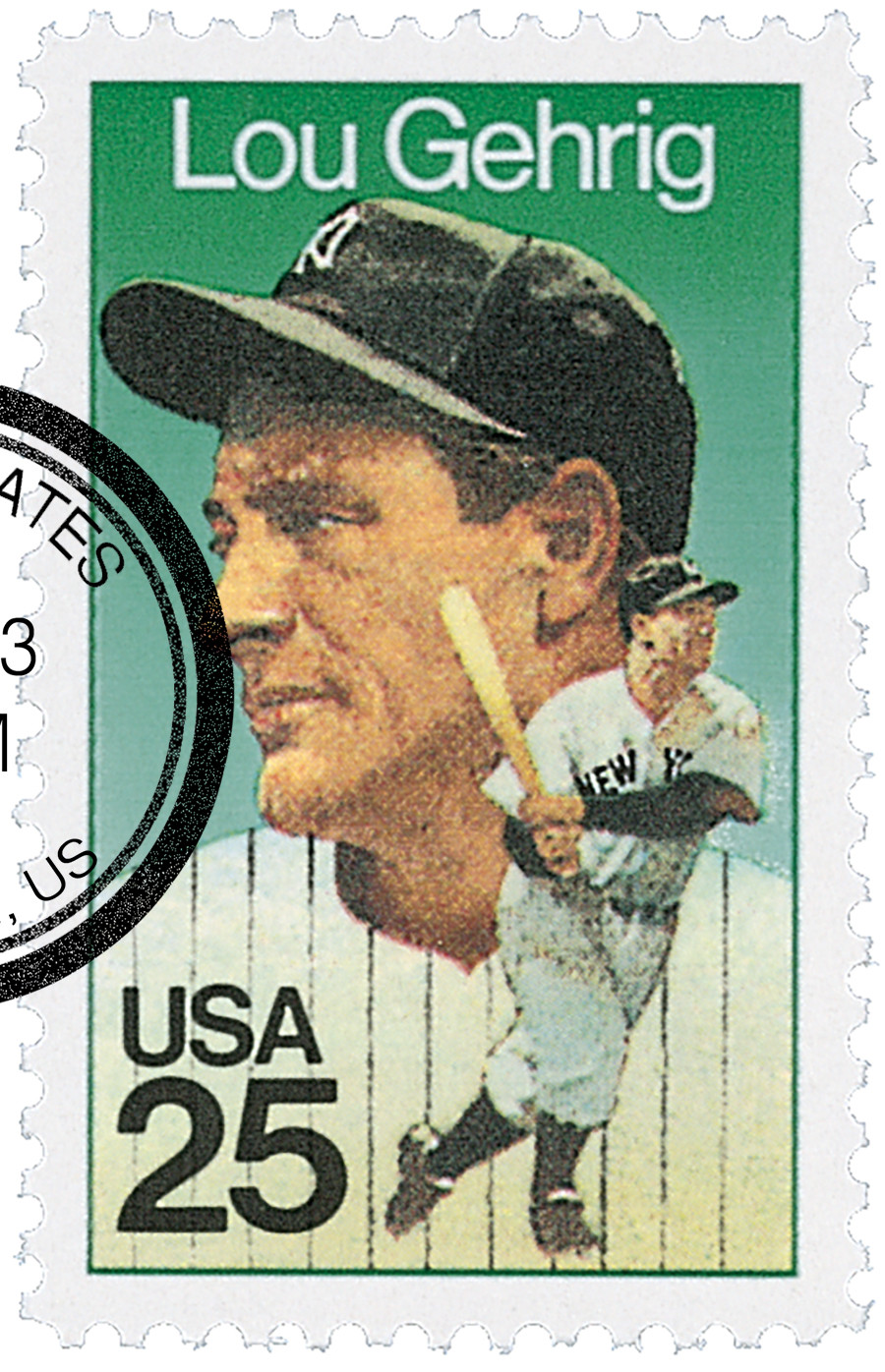 2417 - 1989 25c Lou Gehrig - Mystic Stamp Company