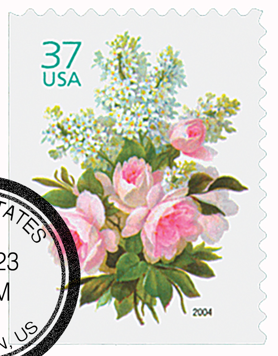 【最終値下げ】葉月紗蘭 サイン チェキ Bouquet of 9 Flowers 3836 - 2004 37c Wedding Series: Garden Bouquet - Mystic Stamp Company