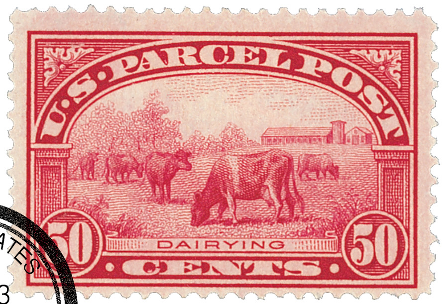 切手10 Q10 - 1913 50c Parcel Post, Dairying - Mystic Stamp Company