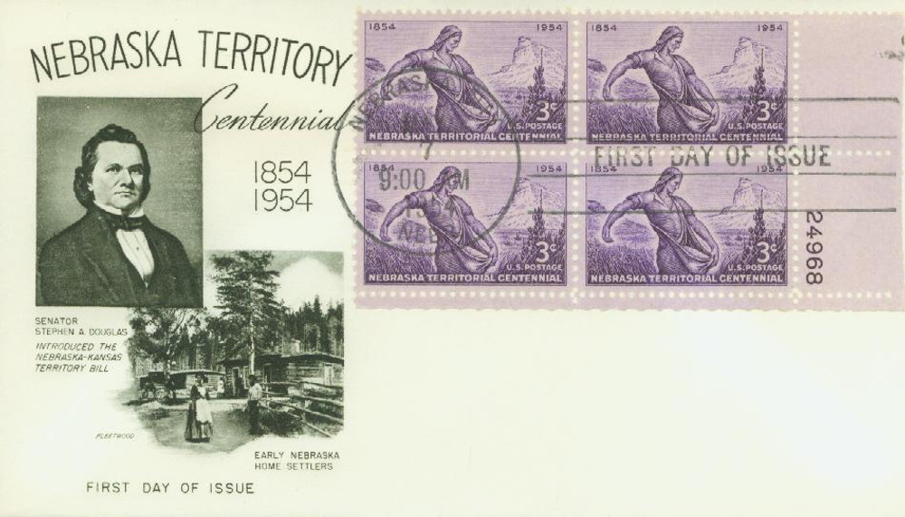 300542 -- Fleetwood First Day Cover (Plate Block) -- First Day Cover