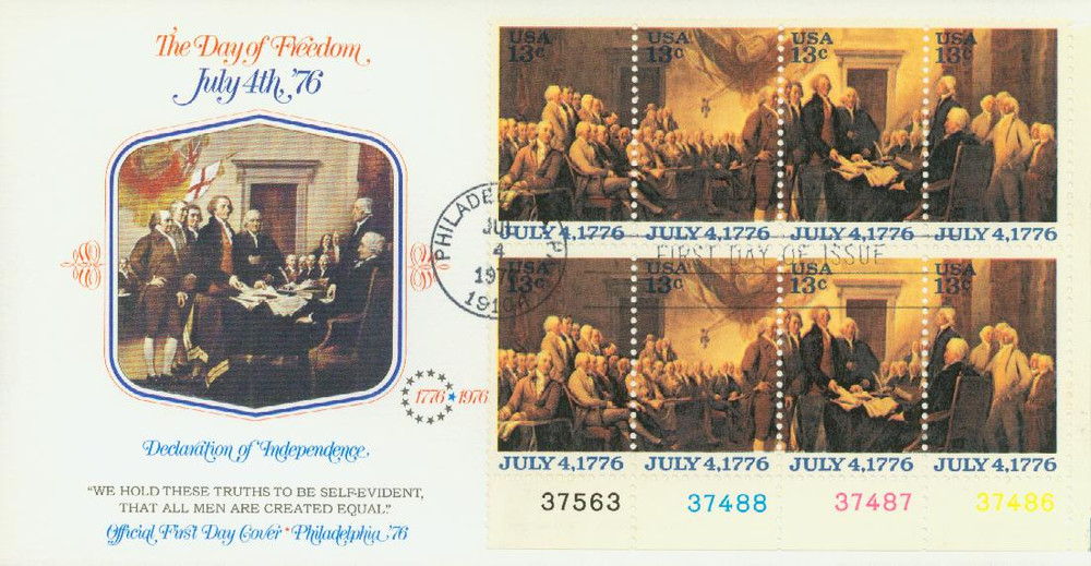 306420 -- Fleetwood First Day Cover (Plate Block) -- First Day Cover
