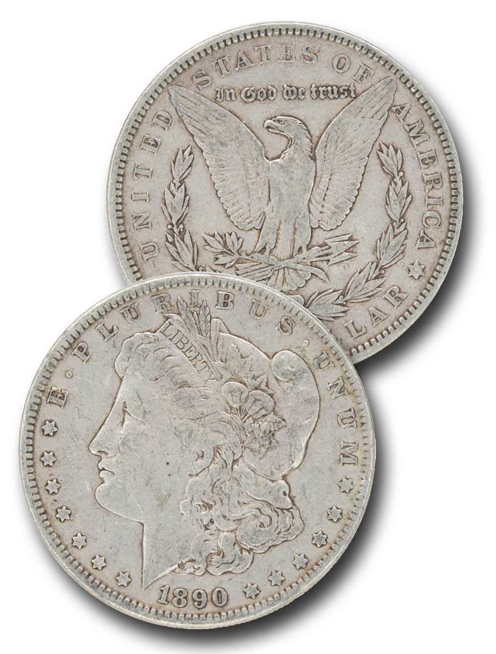 US-original STERLING刻印 ASIA CW-890 - 1890 Morgan Silver Dollar - Mystic Stamp Company