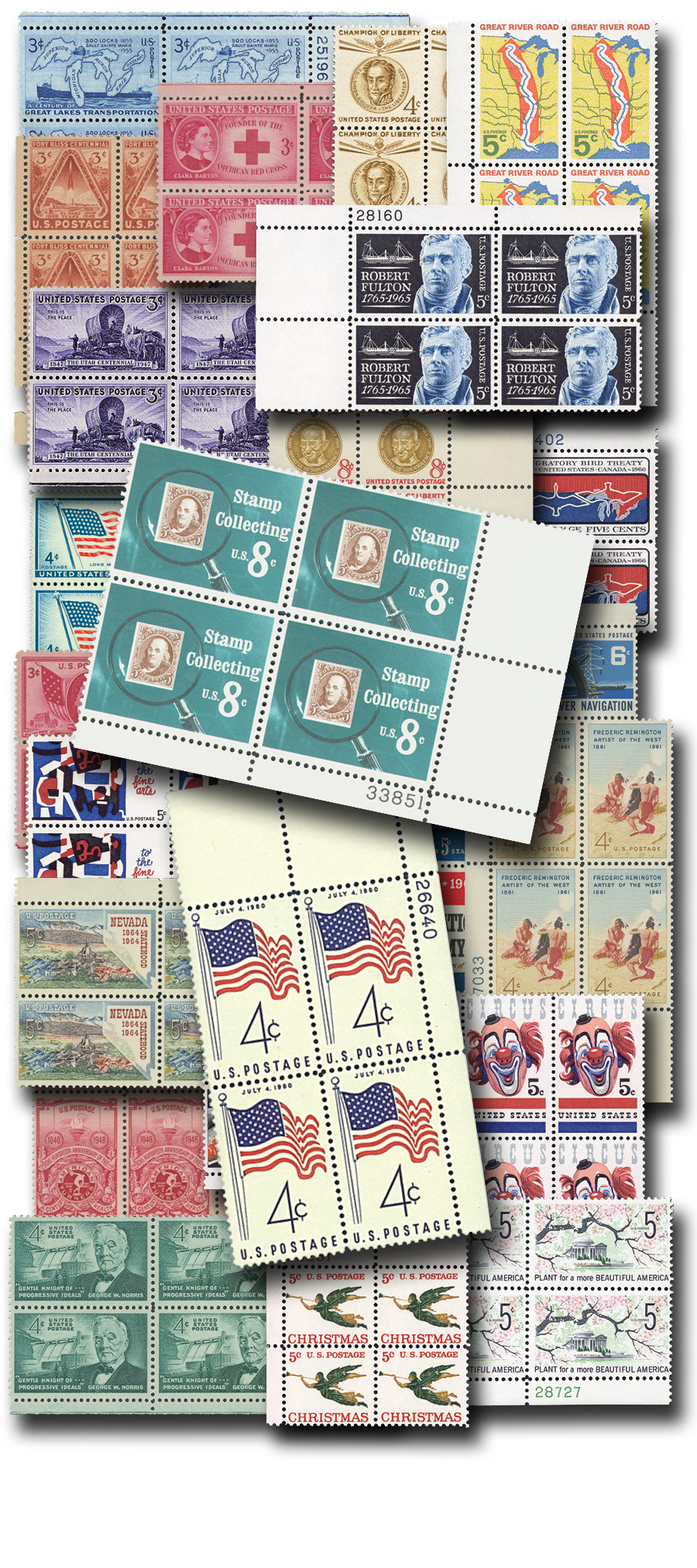 M11539 - Plate Block Starter Collection - 200 Mint Plate Blocks