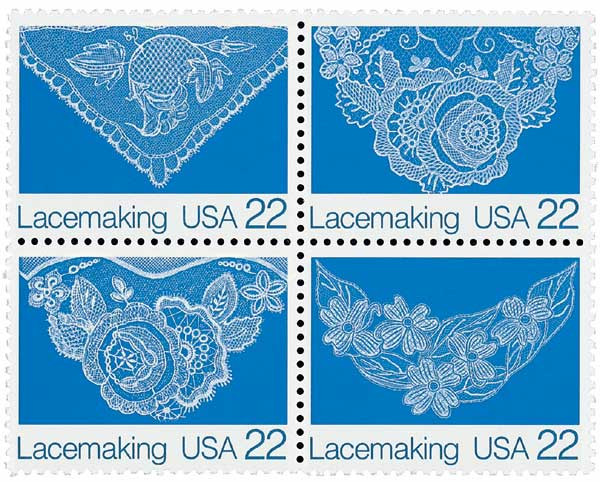 2351-54 - 1987 22c Lacemaking - Mystic Stamp Company