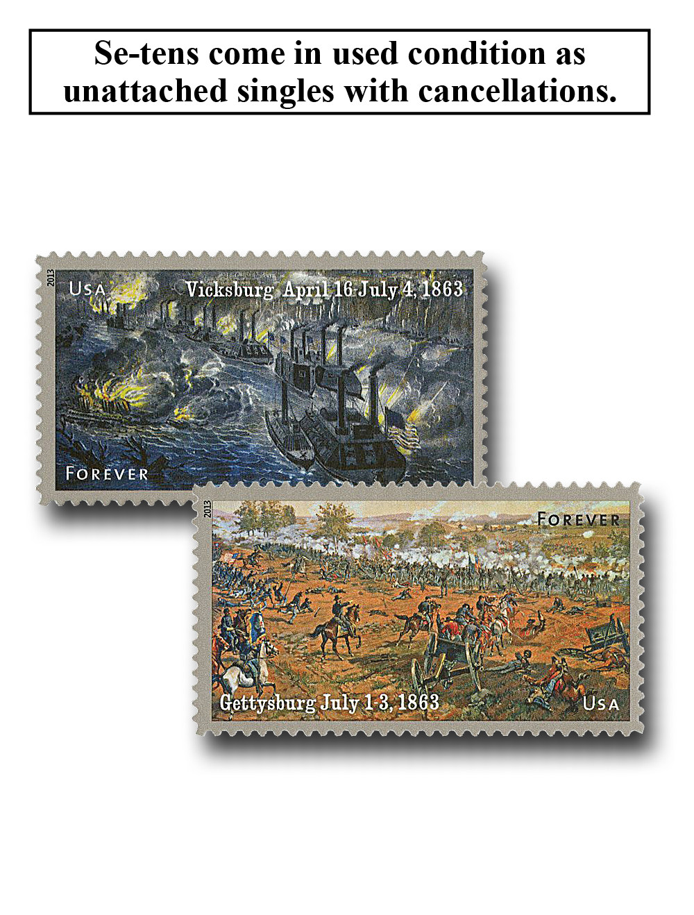 4787-88 - 2013 First-Class Forever Stamp - The Civil War