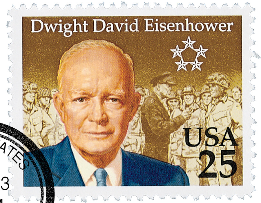 切手90 2513 - 1990 25c Dwight D. Eisenhower - Mystic Stamp Company
