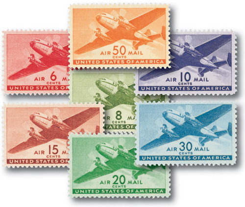 C25-31 - 1941-44 6c-50c Twin-Motored Transport Plane, Set of