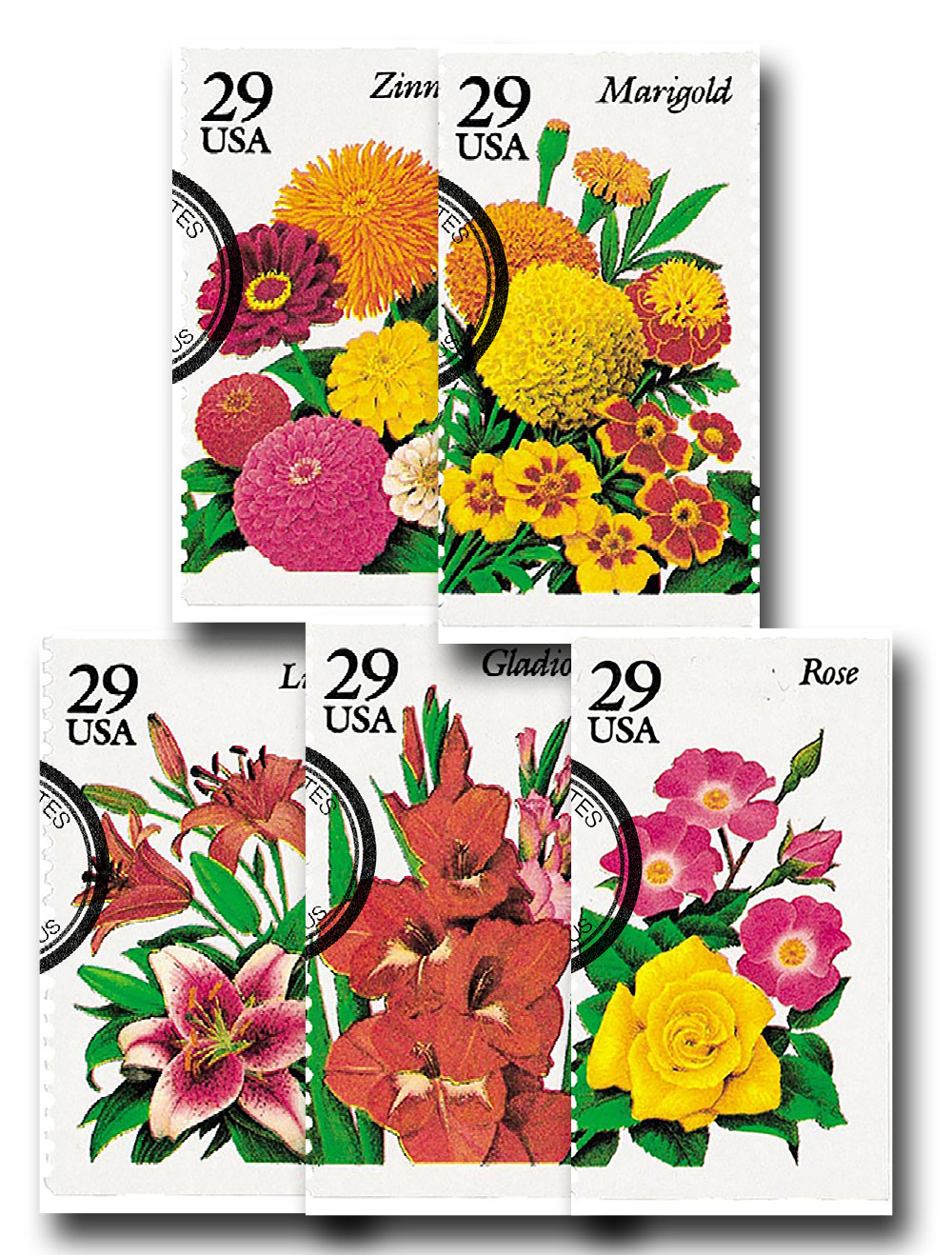 2829-33 - 1994 29c Summer Garden Flowers - Mystic Stamp Company