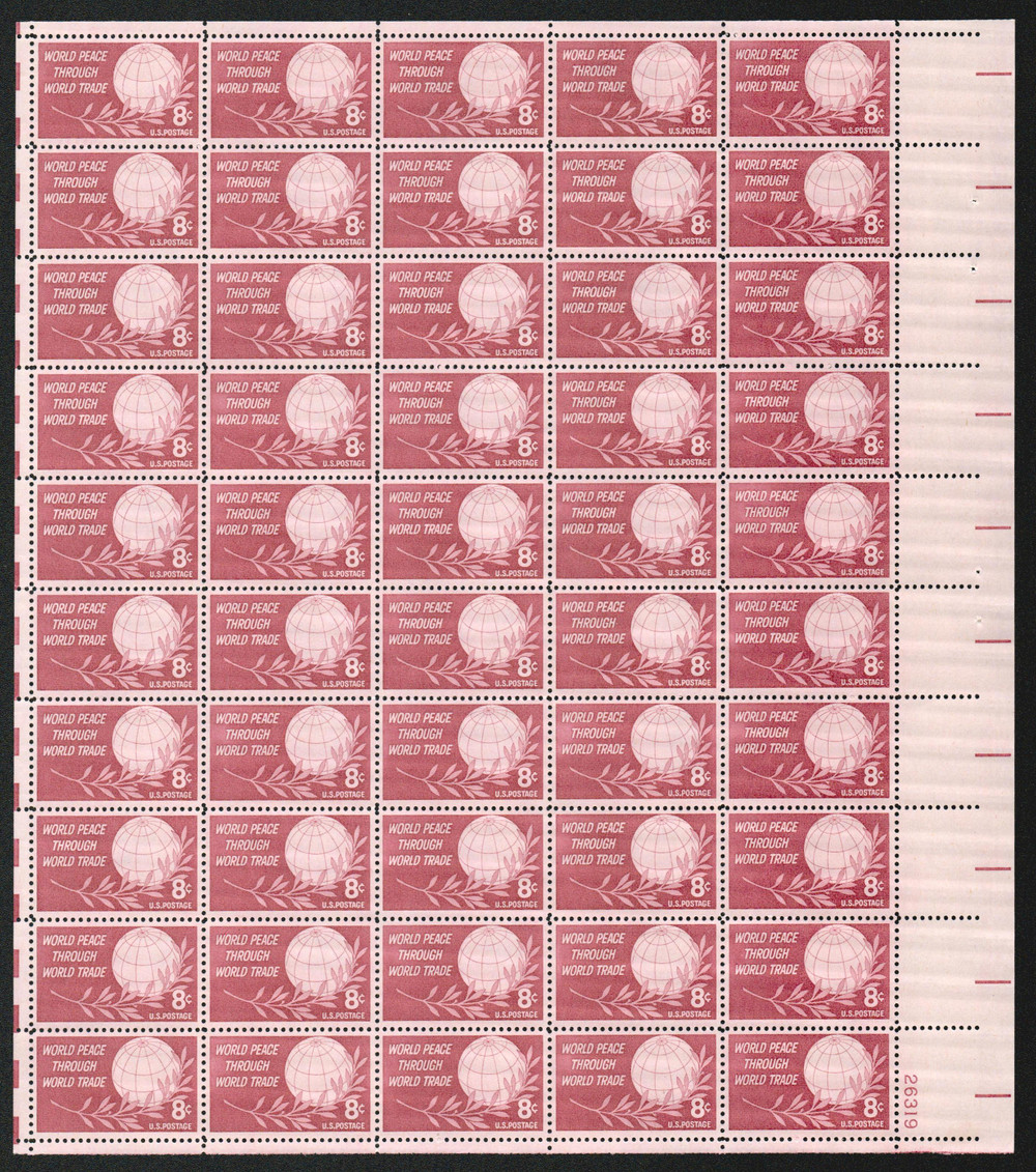 1129 - 1959 8c World Peace through World Trade - Mystic Stamp Company