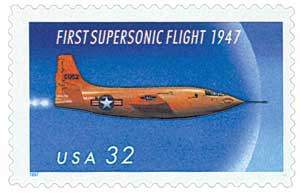 3173 1997 32c First Supersonic Flight Mystic Stamp Company