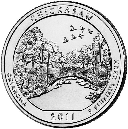 CNOKCS25D - 2011 Chickasaw National Park Quarter, D Mint - Mystic