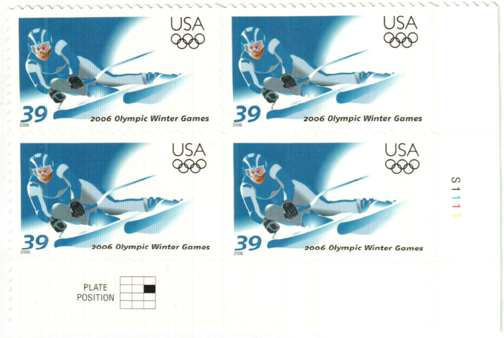 ディズニースタンプアート「Olympics」 SCOTT # 2614-2615 Winter Olympic Games United States Stamps