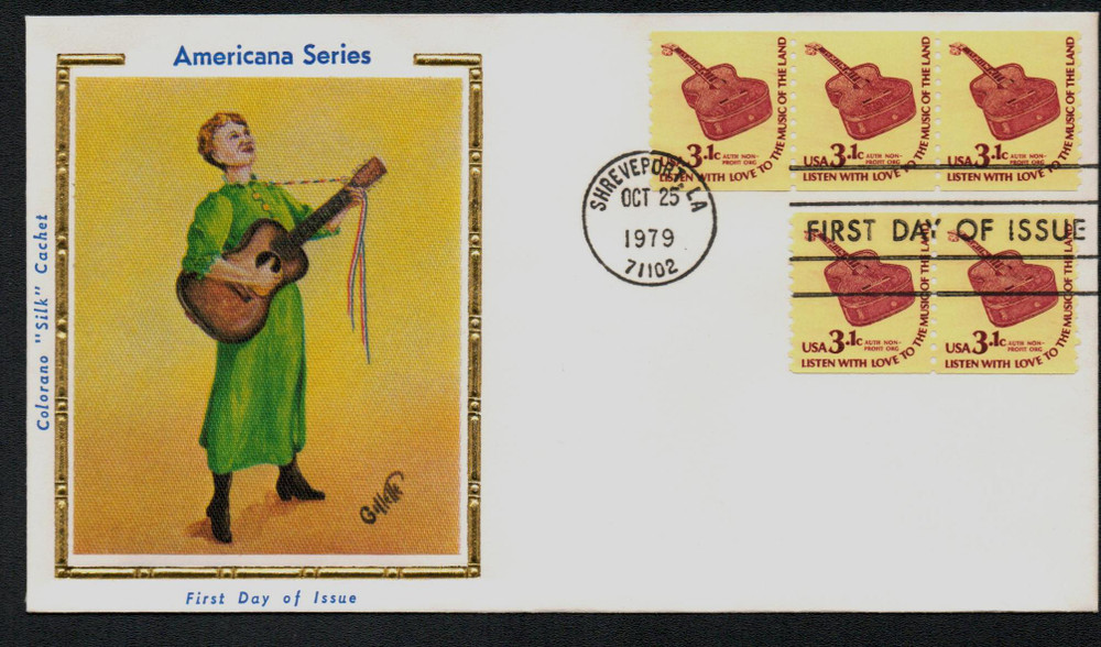 1613 - 1979 3.1c Americana Series: Guitar - Mystic Stamp Company