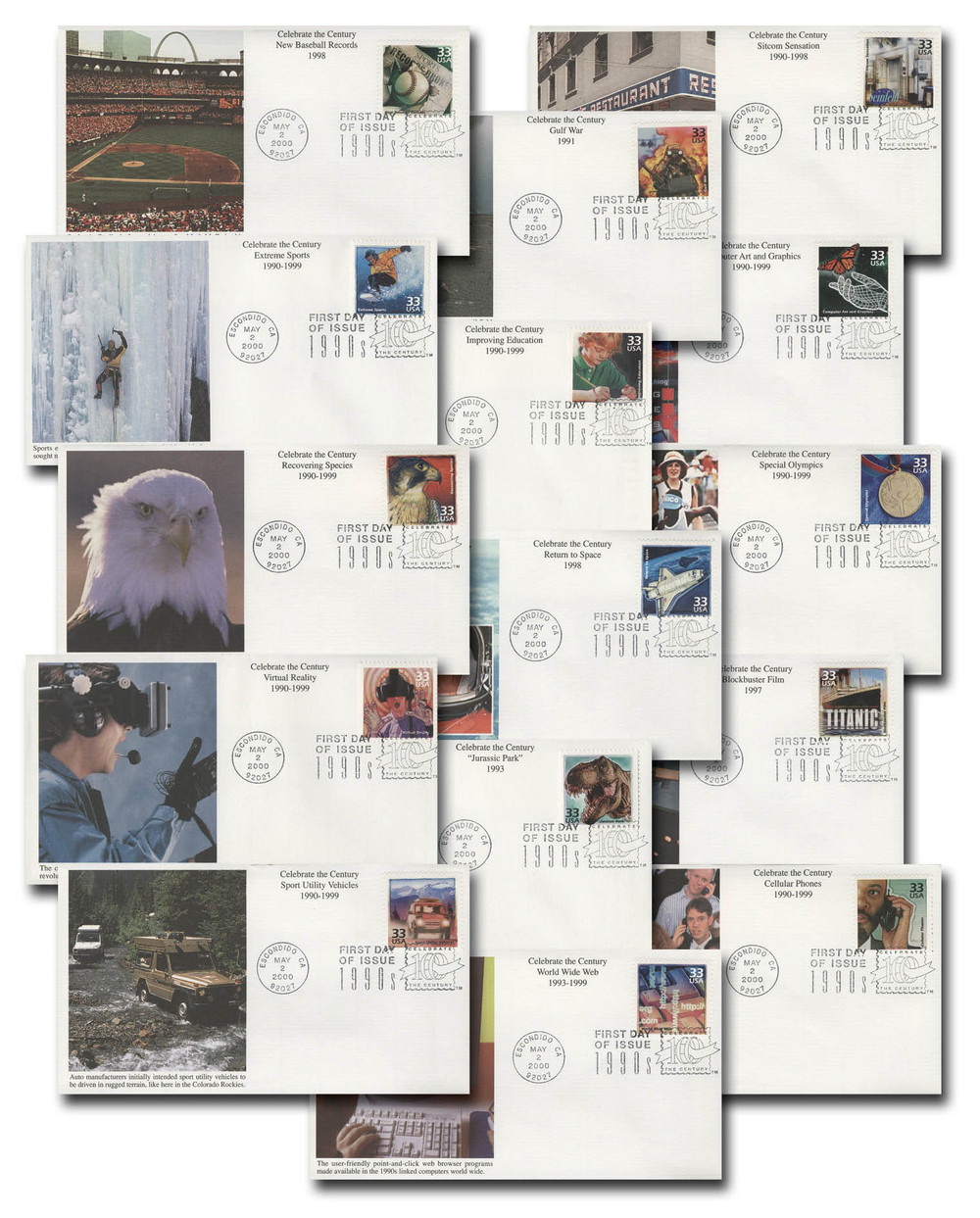 322833 -- Mystic First Day Cover Set -- First Day Cover