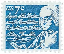 1393D - 1972 7c Benjamin Franklin - Mystic Stamp Company