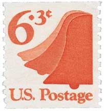 1518 - 1974 6.3c Liberty Bell, Rotary Press, Perf. 10 - Mystic
