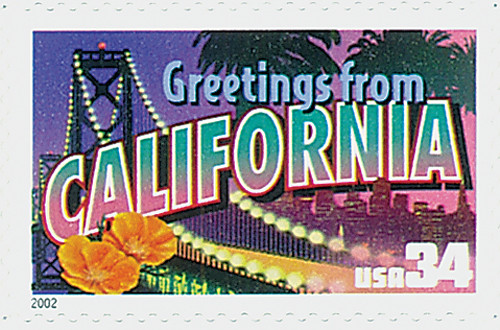 【美品】RHC×STANDARD CALIFORNIA 3565 - 2002 34c Greetings From America: California - Mystic Stamp