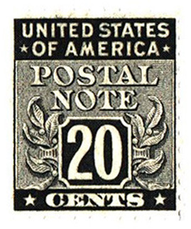 PN11 - 1945 20c Postal Note, Black - Mystic Stamp Company