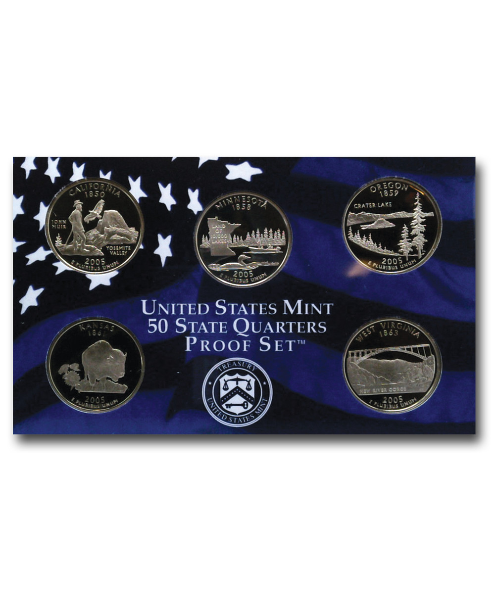 コレクション US Quarters Proof Set 2005 2008-20012 CN2005QP - 2005 United States Mint Quarter Proof Set, San