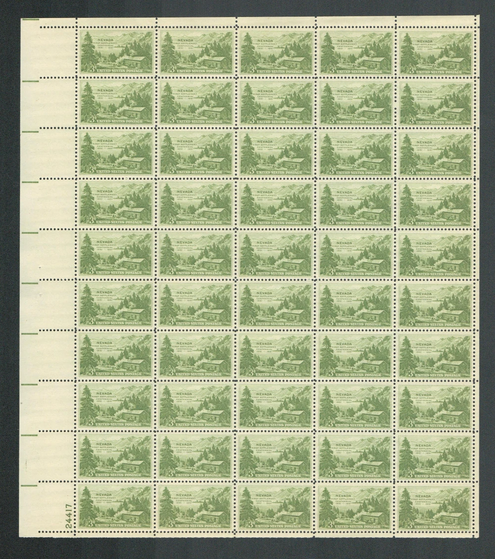 999 - 1951 3c Nevada Settlement - Mystic Stamp Company