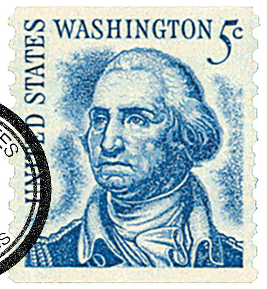 1304 - 1966 5c Prominent Americans: George Washington, Vertical