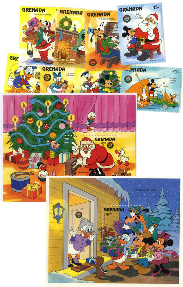 MDS310 - 1986 Disney and Friends Celebrate Christmas, Mint, Set of