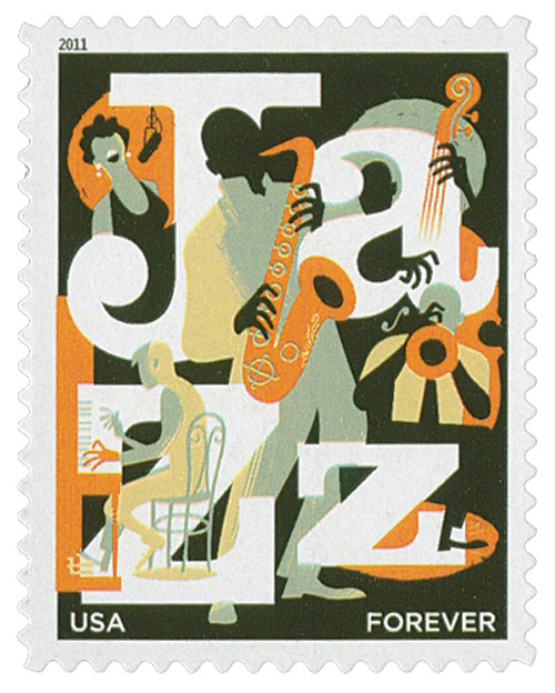 4503 - 2011 First-Class Forever Stamp - Jazz - Mystic Stamp Company