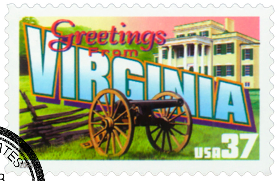 3741 - 2002 37c Greetings from America: Virginia - Mystic Stamp