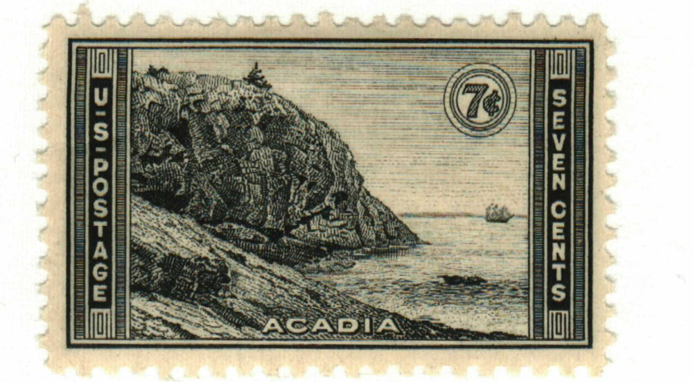 746 - 1934 7c Acadia, Maine, Black, Perf. 11 - Mystic Stamp Company