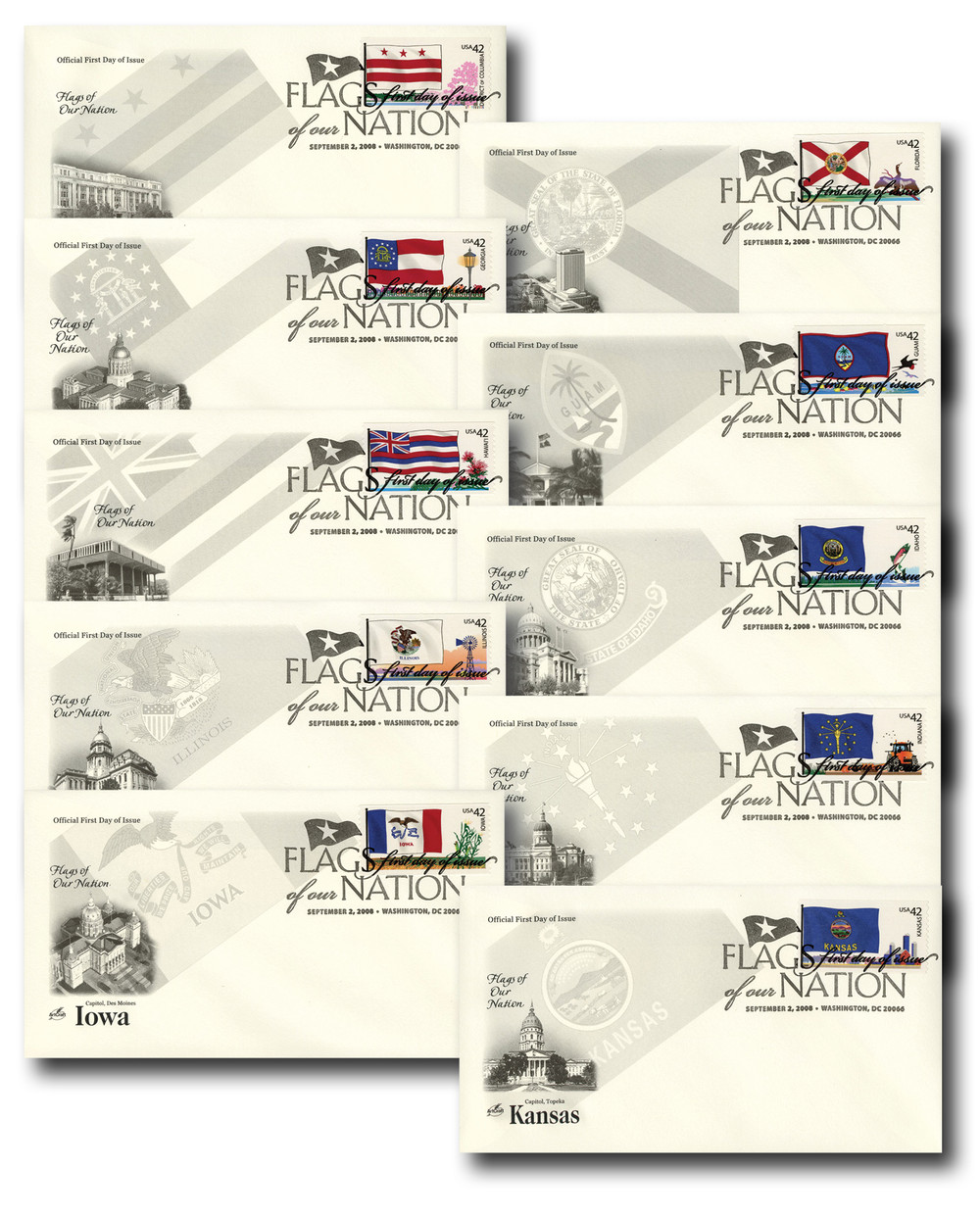 4283-92 - 2008 42c Flags of Our Nation - 2nd Edition - Mystic