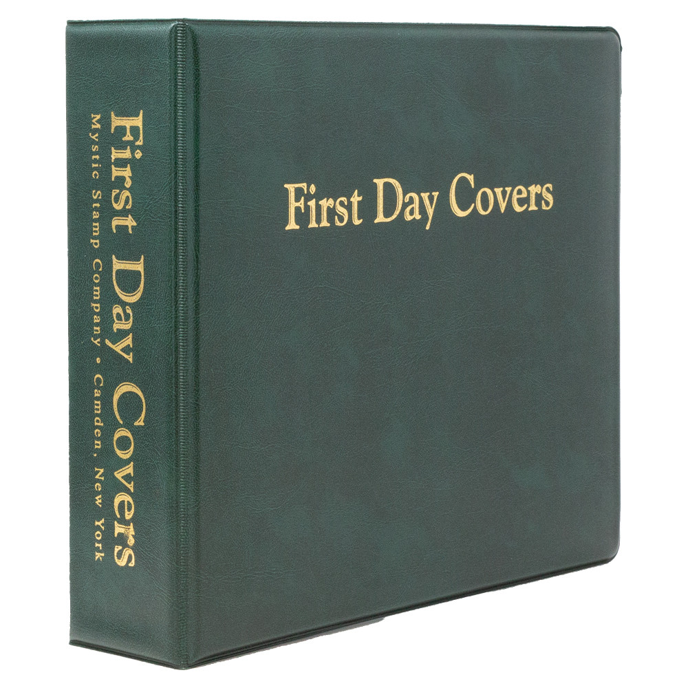 DS920 - First Day Cover Album, Green, 10-3/4 x 9-3/8, with 25
