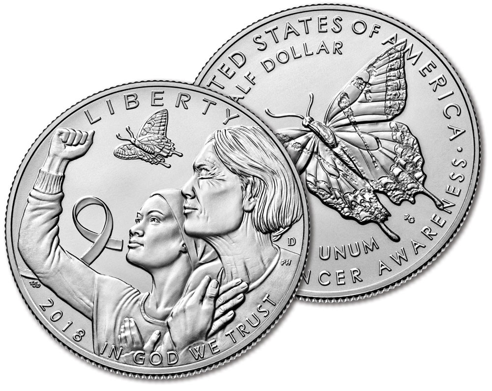CNM12196 - 2018 Breast Cancer Awareness Proof Clad Half Dollar