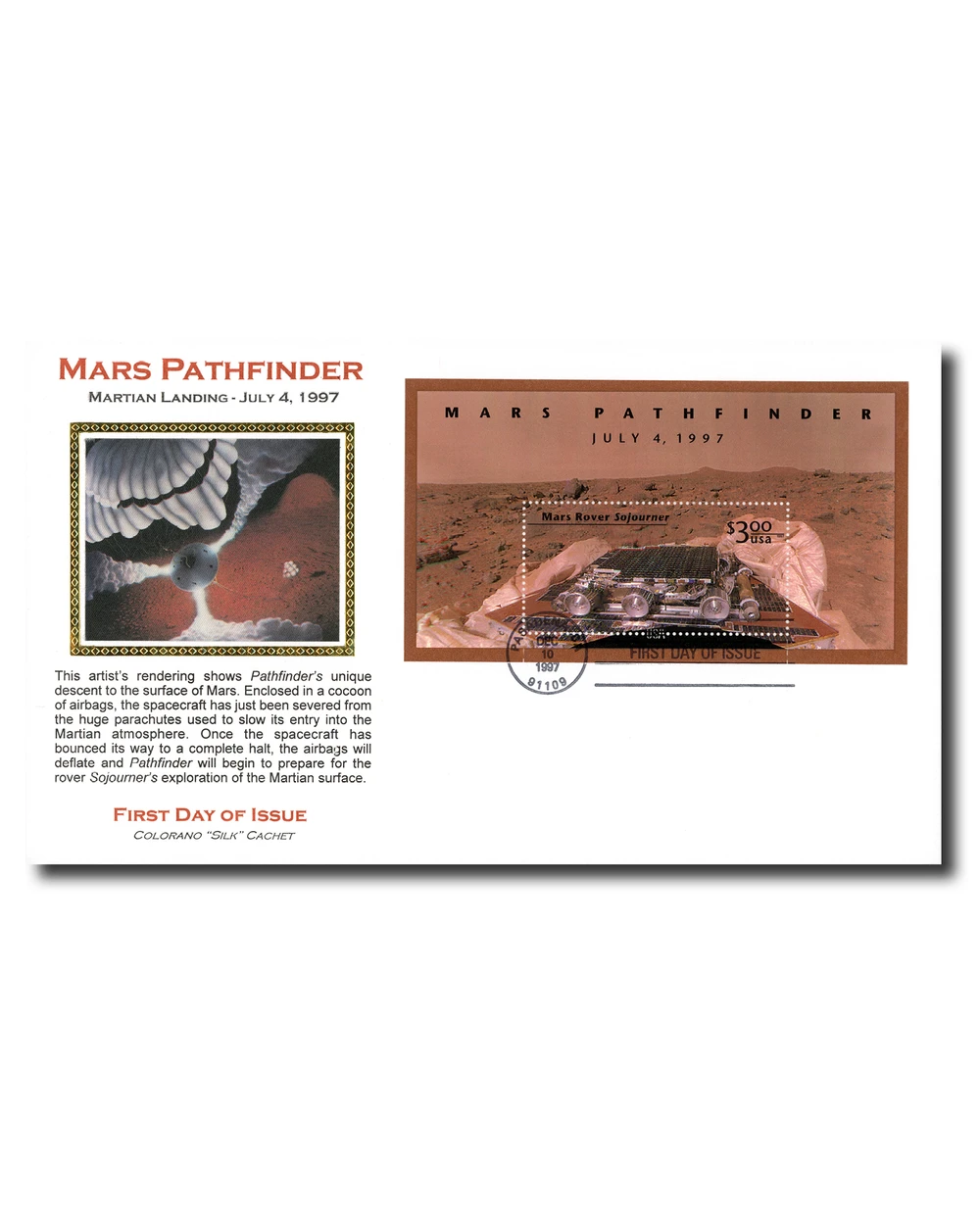 3178 - 1997 $3 Mars Pathfinder - Mystic Stamp Company