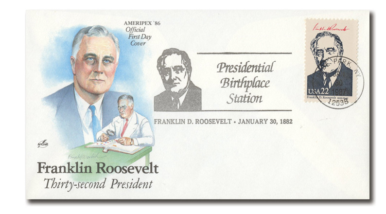 president 確認画像 AC524 - 1986 Special Event Cover Commemorating Franklin
