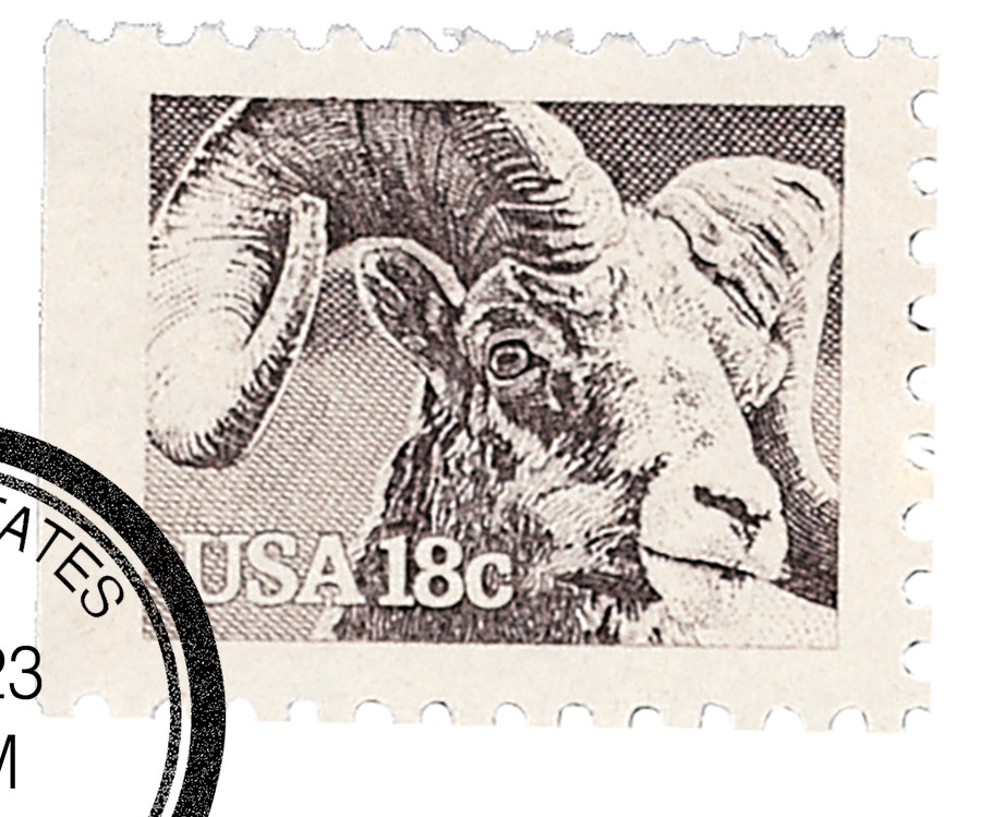 1880 - 1981 18c Wildlife of America: Bighorn Sheep - Mystic Stamp