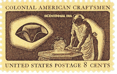 1459 - 1972 8c Colonial American Craftsmen: Hatter - Mystic Stamp