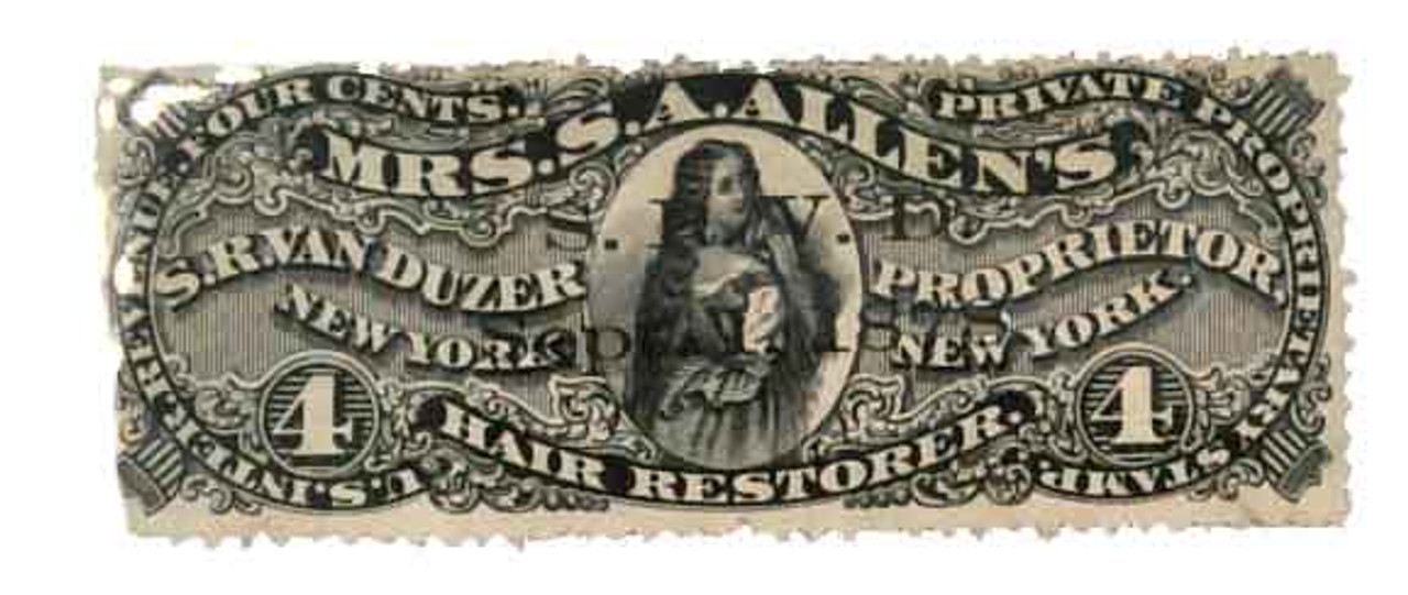 洋書 American Beauty (Trade) RS249d - 1878-83 4c S. R. Van Duzer Hair Restorer, Black