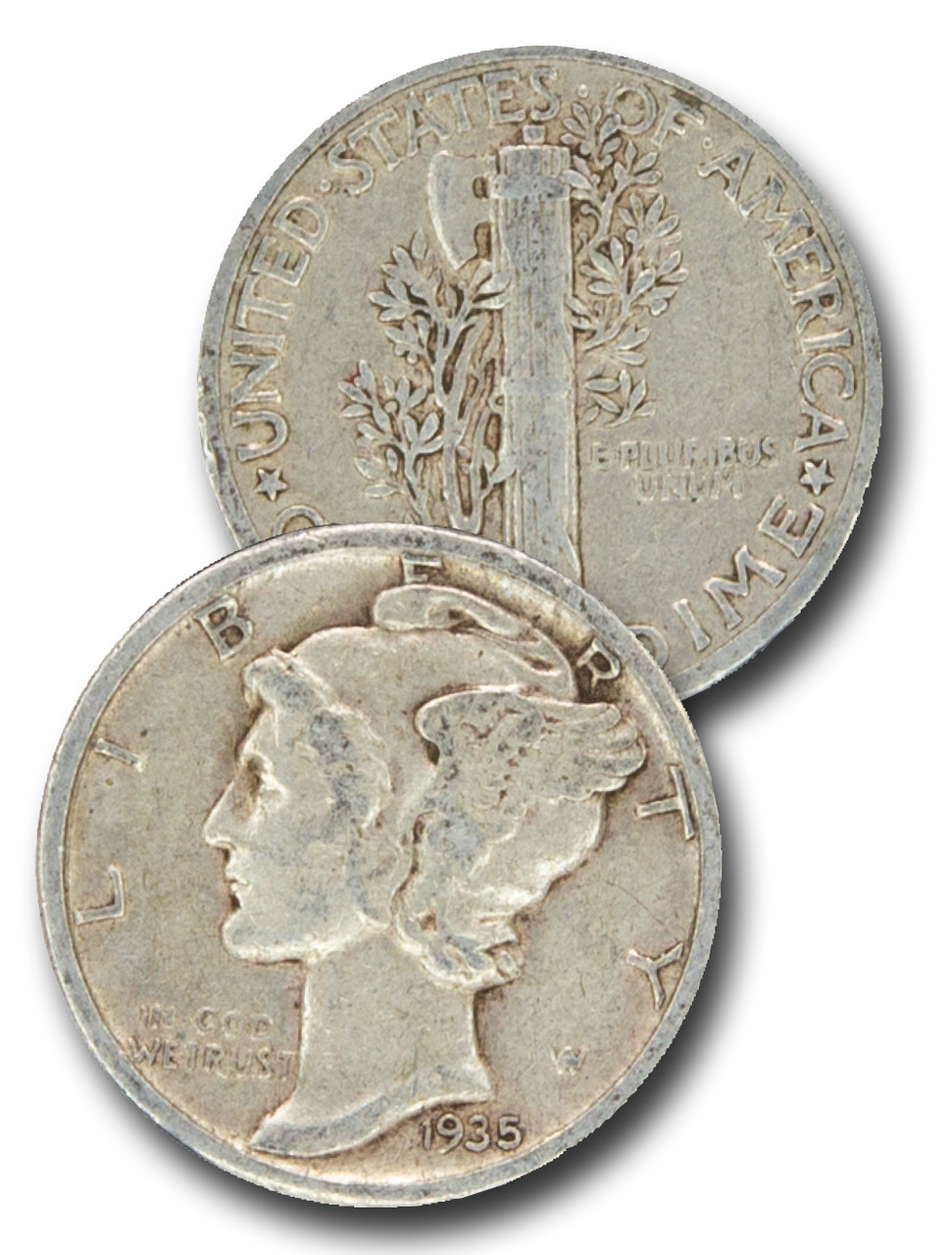 SOMETHING サムシング テディベア ノベルティ ヴィンテージ レア CD-935S - 1935-S Mercury Dime - Mystic Stamp Company