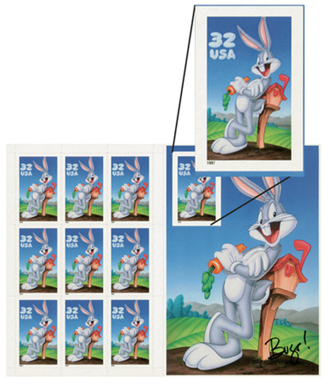 3137-38 - 3138 Bugs Bunny Imperf free 3137 normal 3137-38 - 3138 Bugs Bunny Imperf free 3137 normal